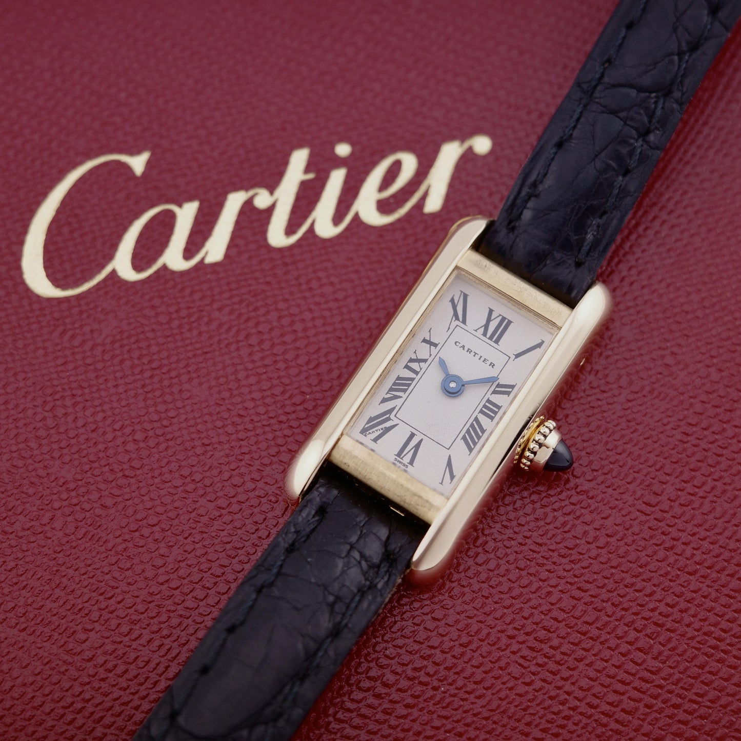 18K Cartier Tank Allongee W15007K3 Small Model Watch
