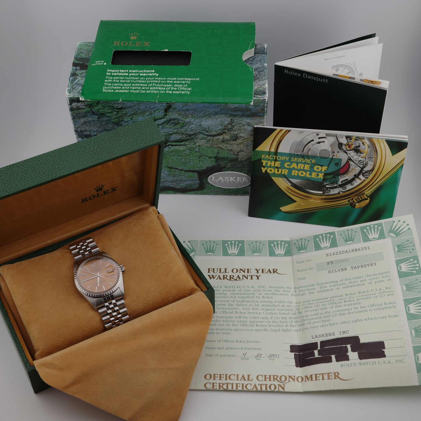 Rolex Datejust "Peach Tapestry" Tropical Dial Watch