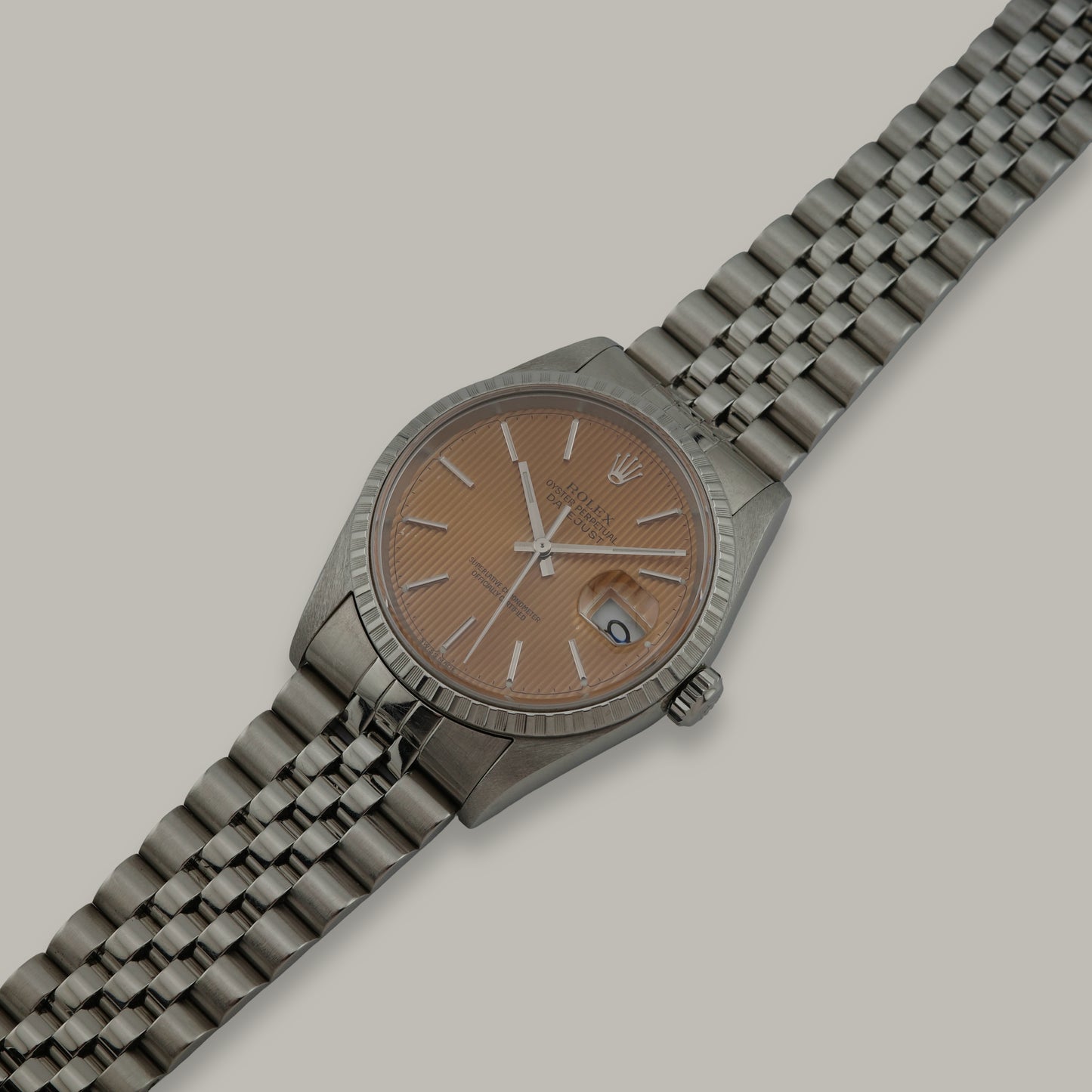 Rolex Datejust "Peach Tapestry" Tropical Dial Watch