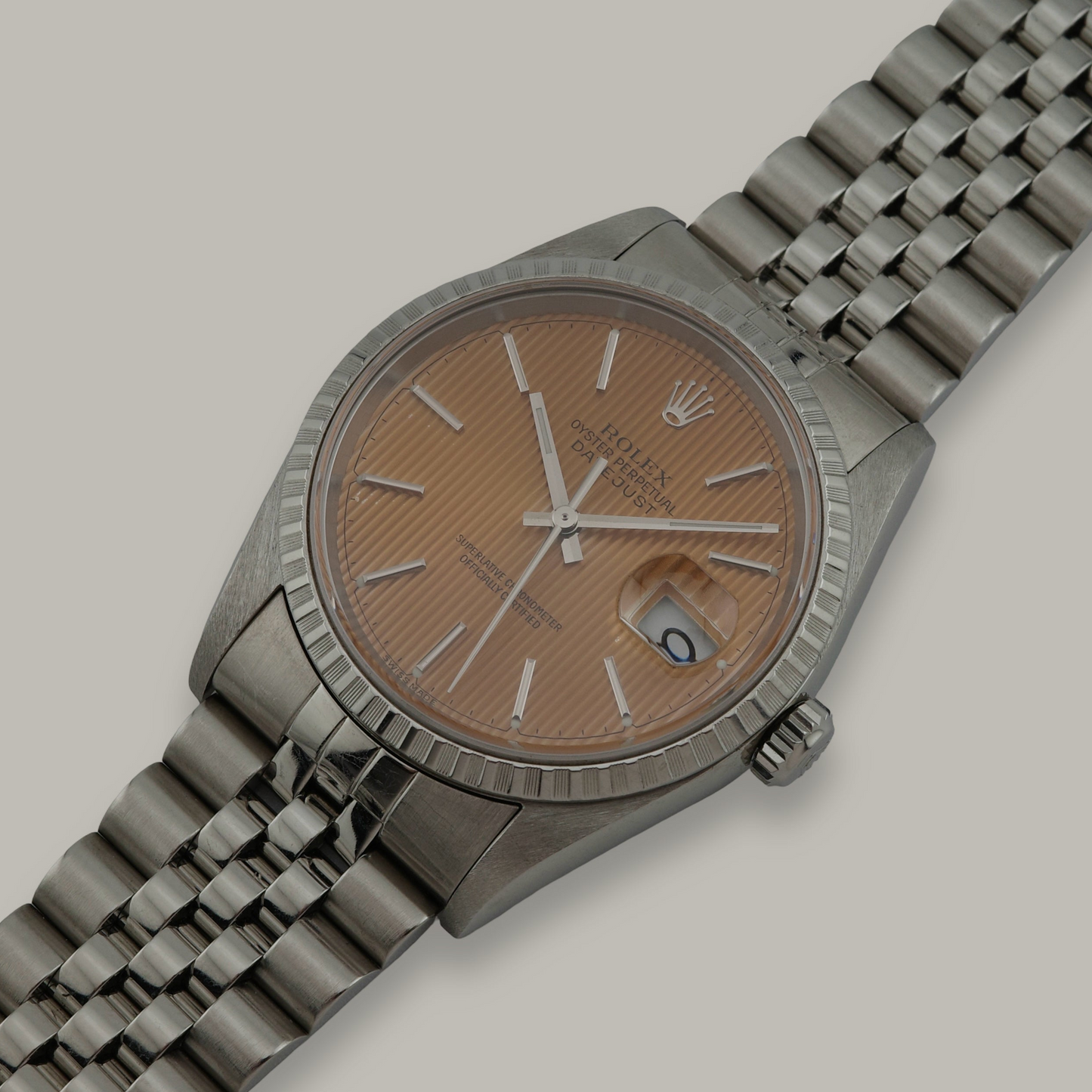 Rolex Datejust "Peach Tapestry" Tropical Dial Watch