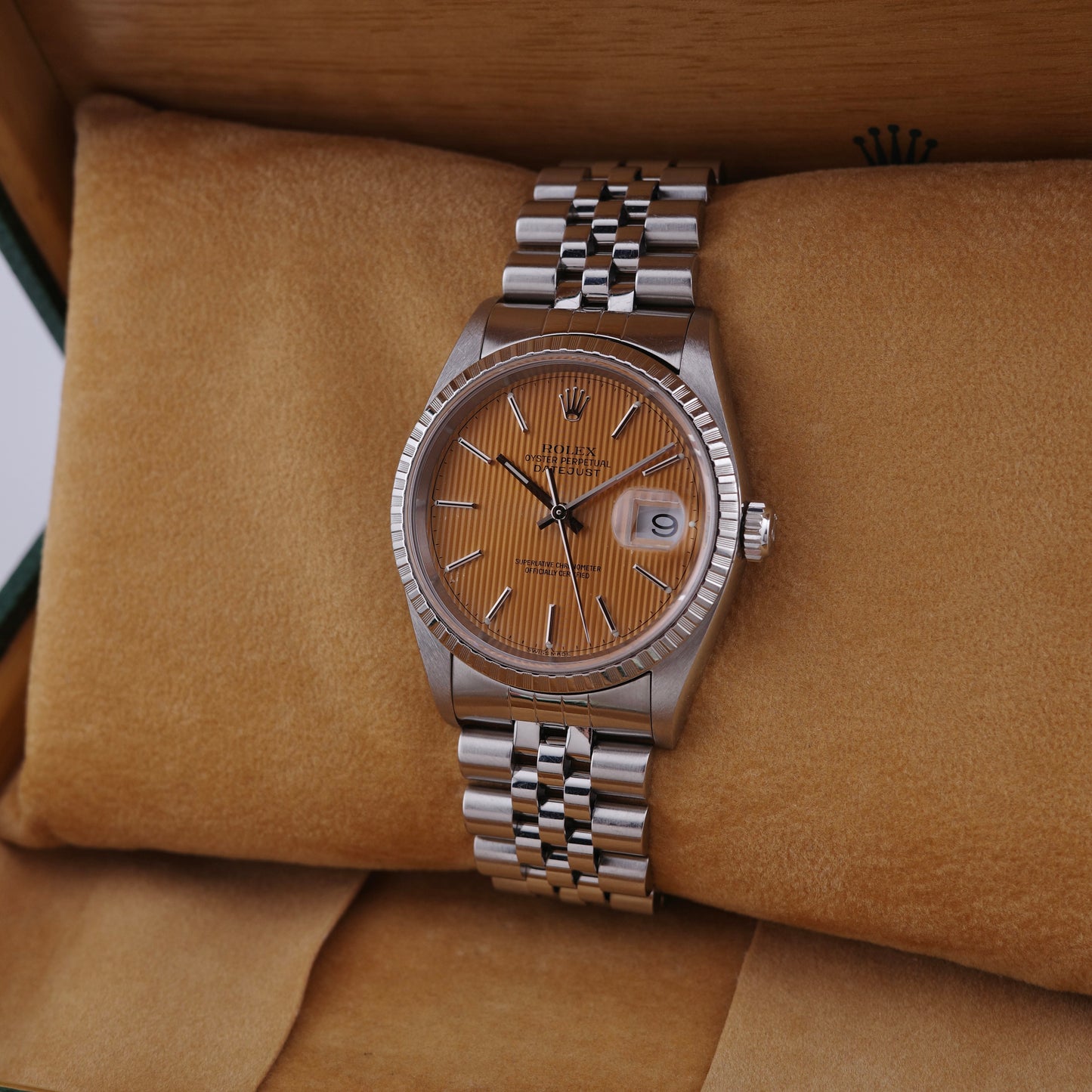 Rolex Datejust "Peach Tapestry" Tropical Dial Watch