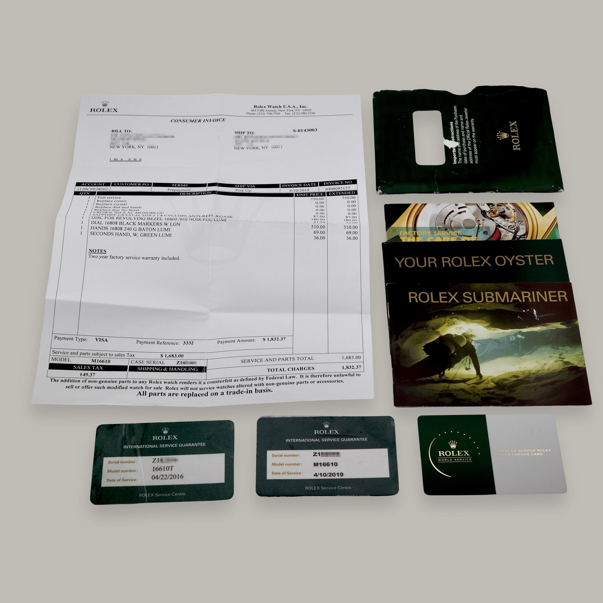 2006 Stainless Steel Rolex Submariner Date 16610T Watch