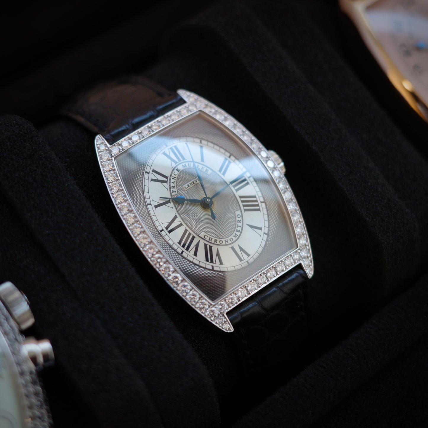 18K Franck Muller Diamond Cintrée Curvex Chronometro Watch