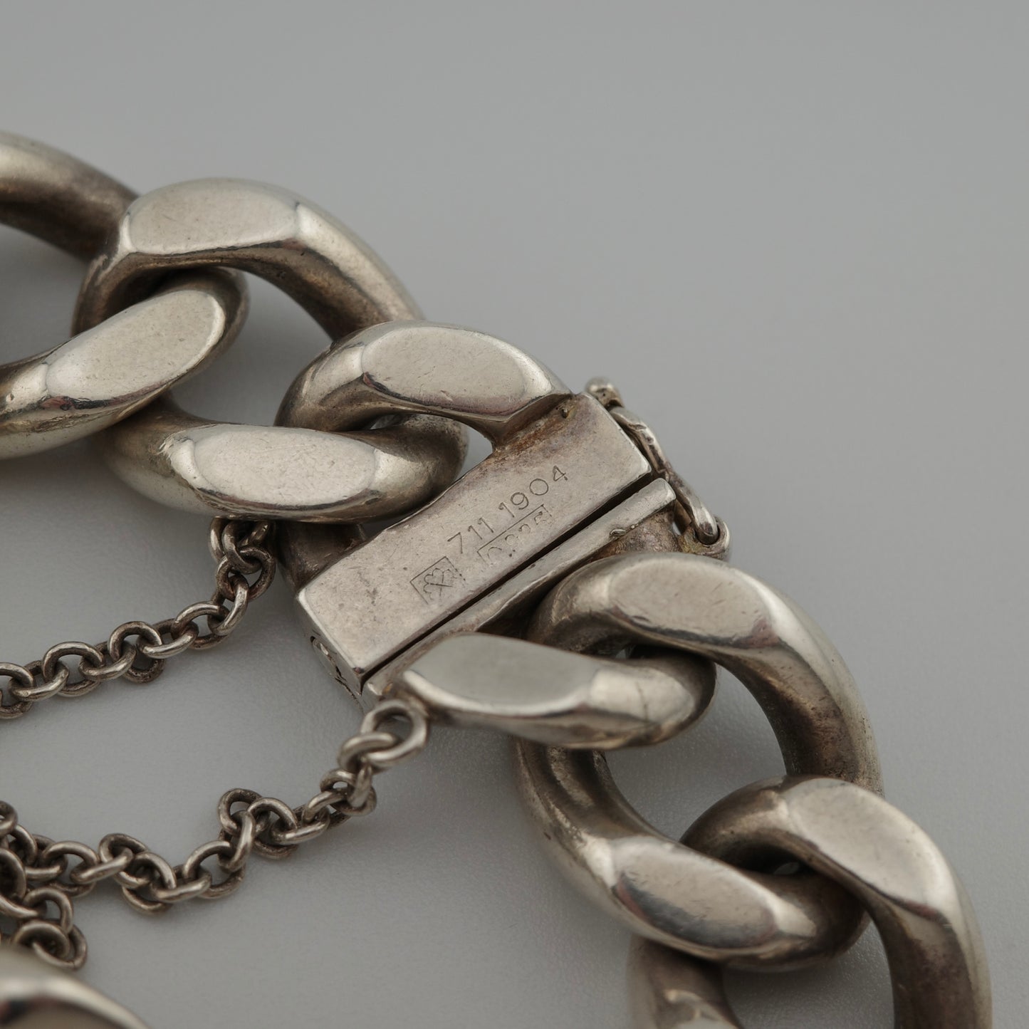 .925 Sterling Silver Omega Cuban Bracelet Watch
