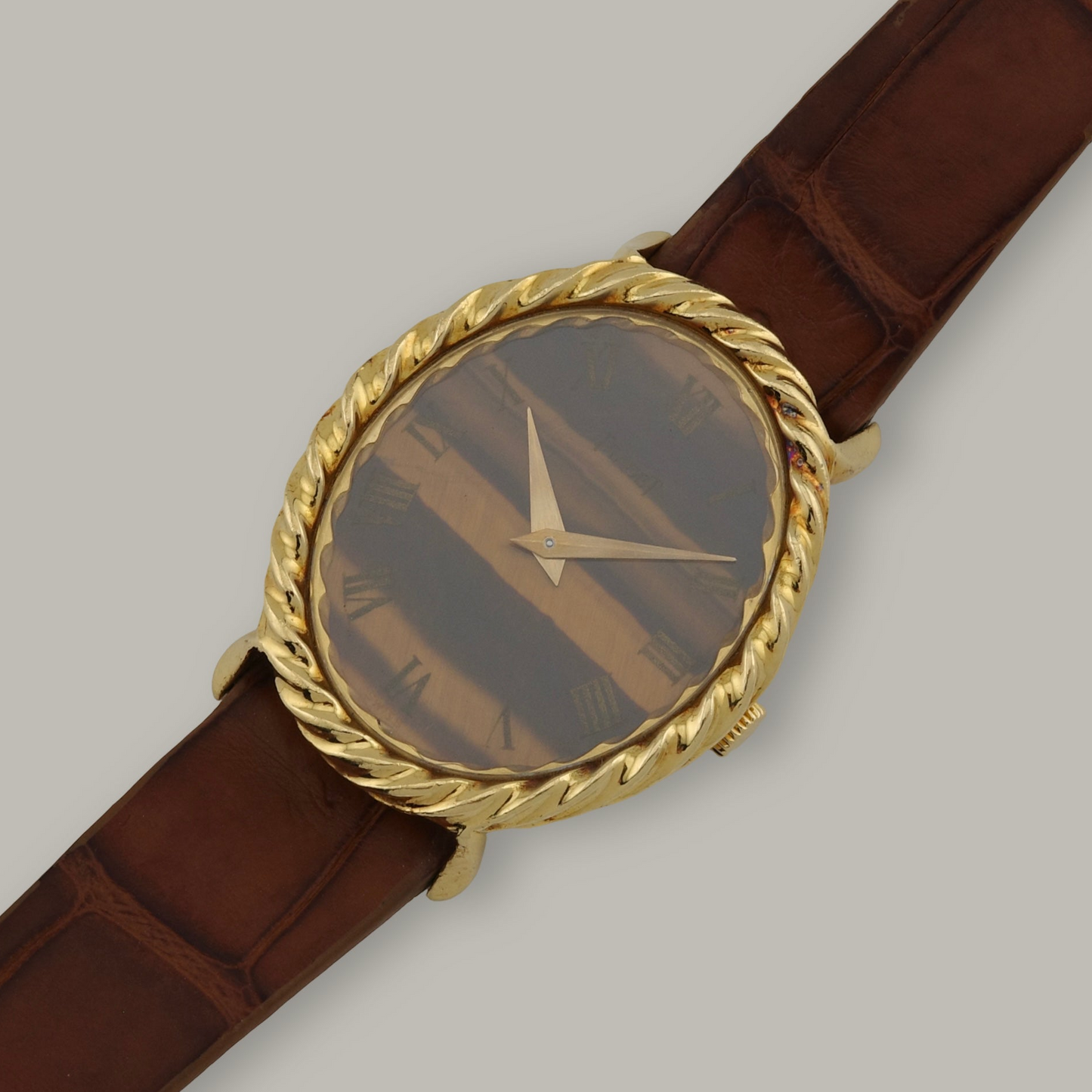 18K Piaget Oval Tiger's Eye Watch