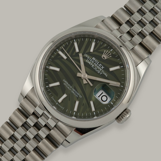 Rolex Datejust 36 Palm Motif Dial Watch