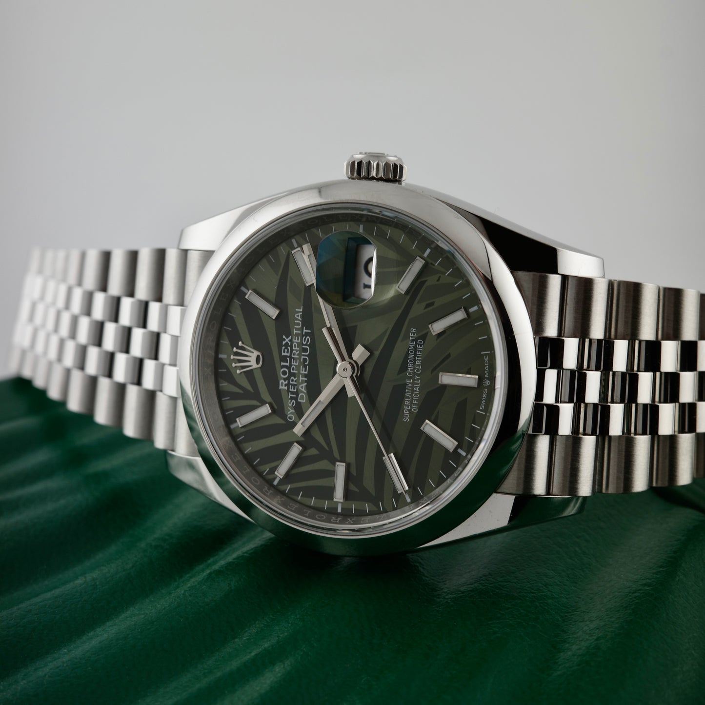 Rolex Datejust 36 Palm Motif Dial Watch