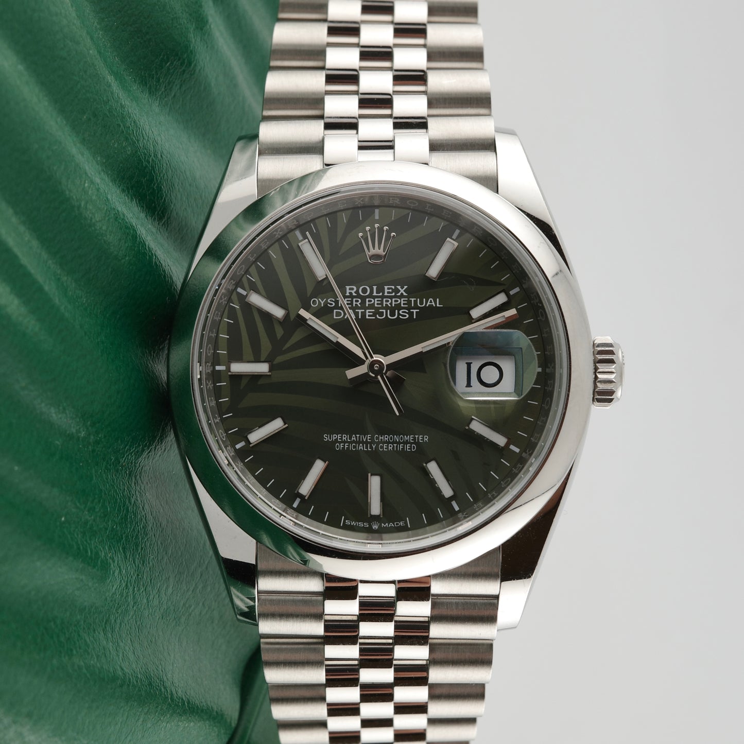 Rolex Datejust 36 Palm Motif Dial Watch