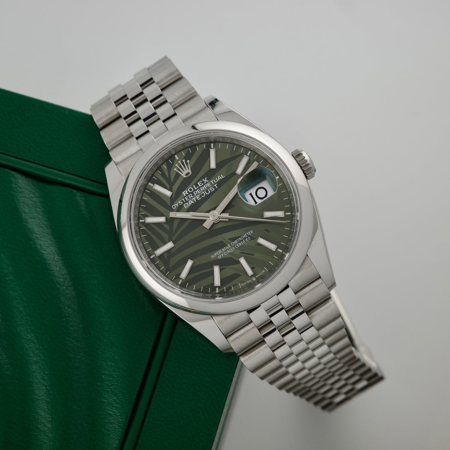 Rolex Datejust 36 Palm Motif Dial Watch