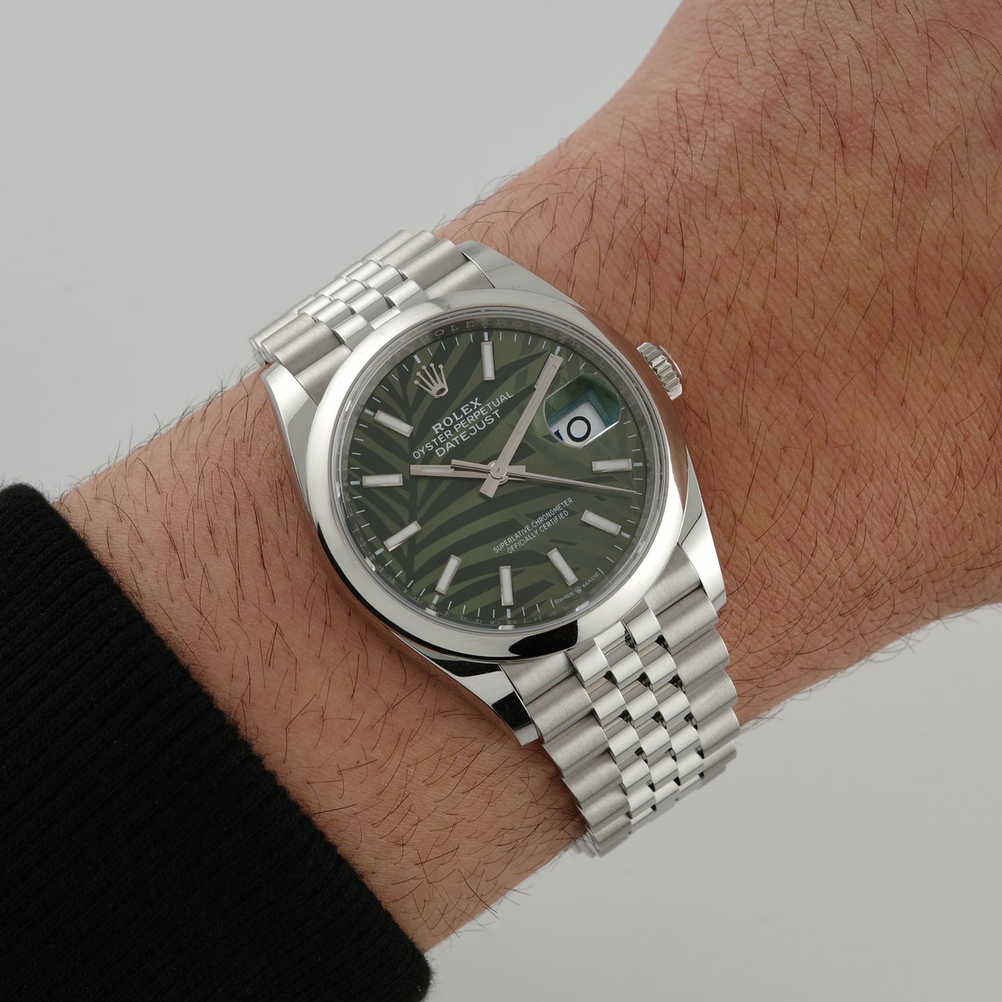 Rolex Datejust 36 Palm Motif Dial Watch