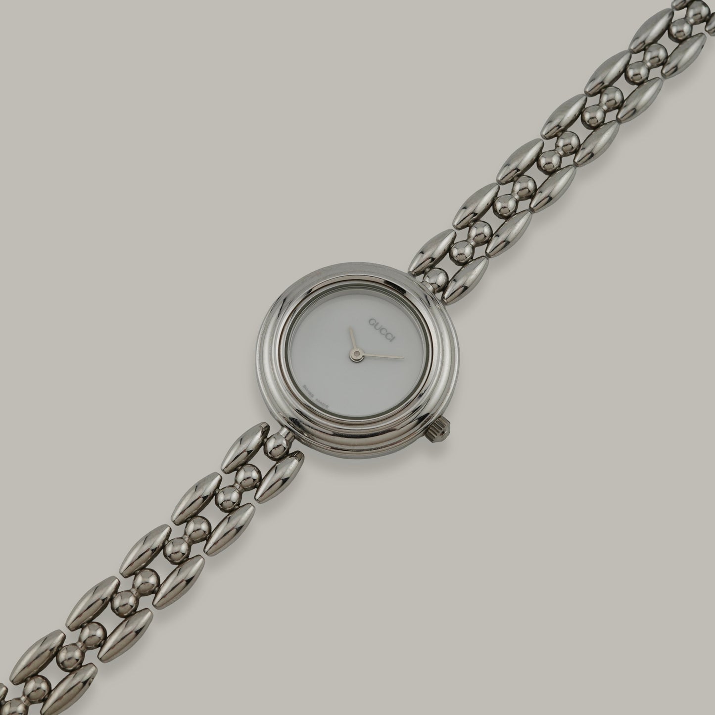 Stainless Steel Gucci Interchangeable Bezel Ladies Watch