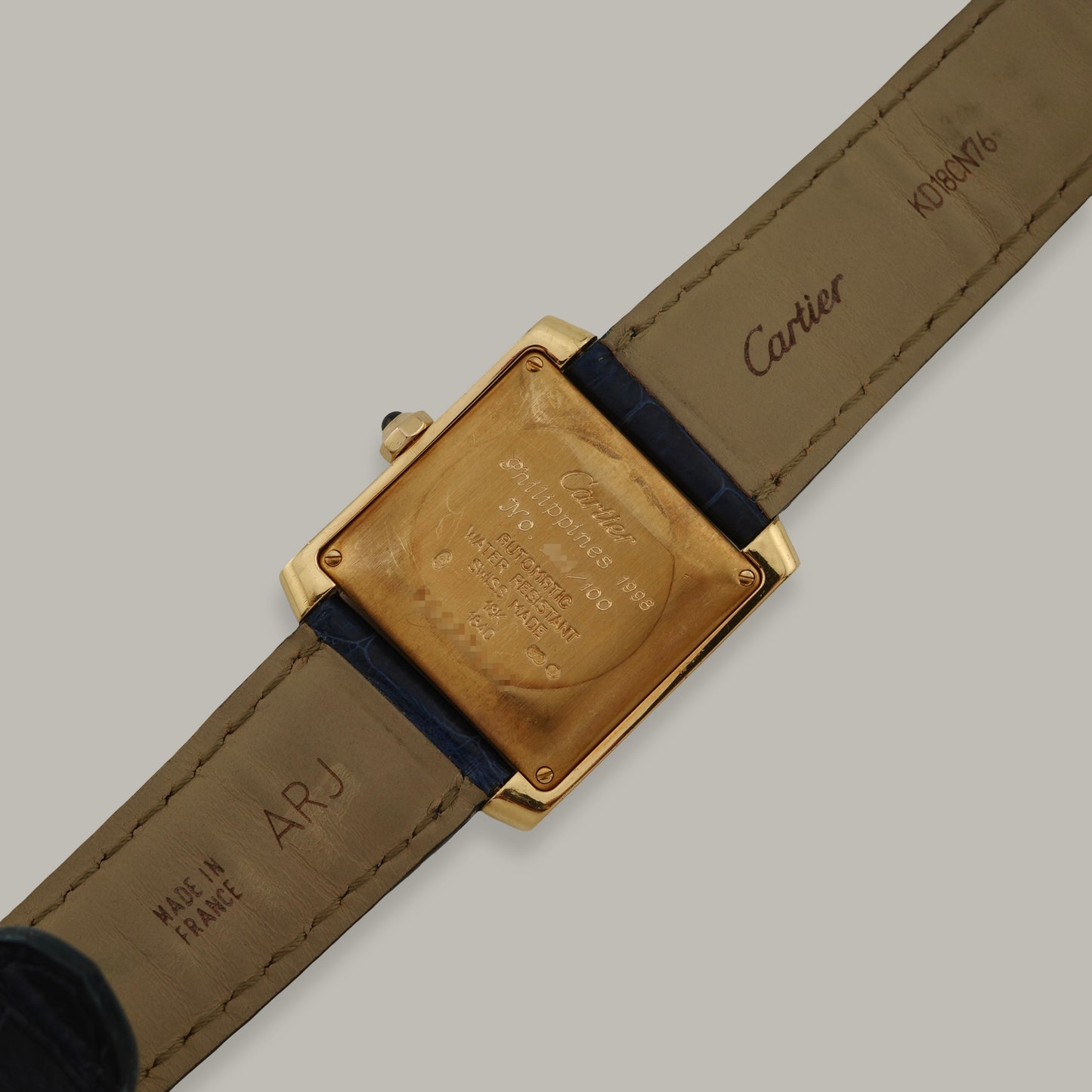 18K Cartier Tank Française Philippine Centennial Edition Limited 100 Pieces Watch