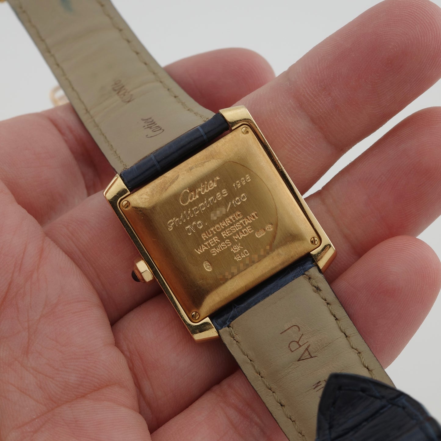 18K Cartier Tank Française Philippine Centennial Edition Limited 100 Pieces Watch