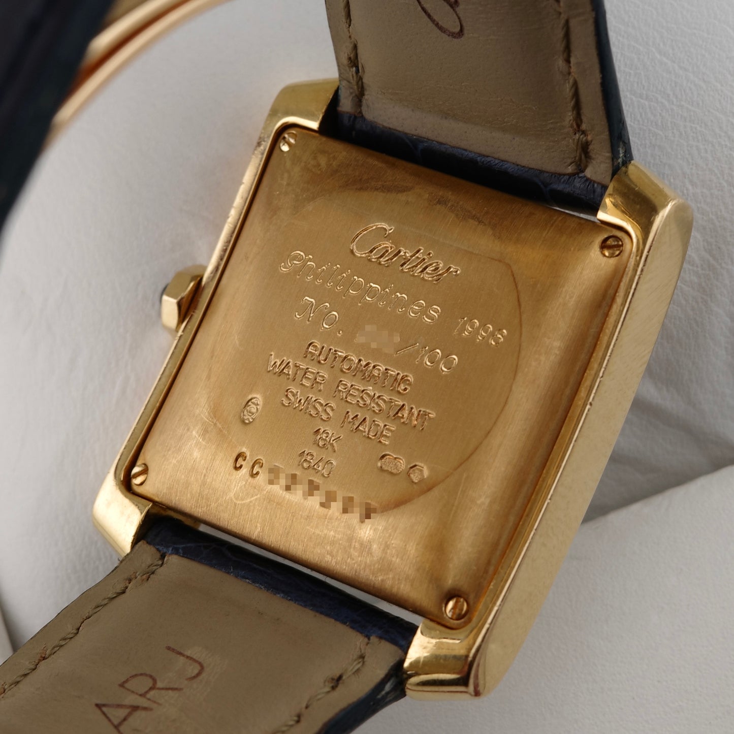 18K Cartier Tank Française Philippine Centennial Edition Limited 100 Pieces Watch