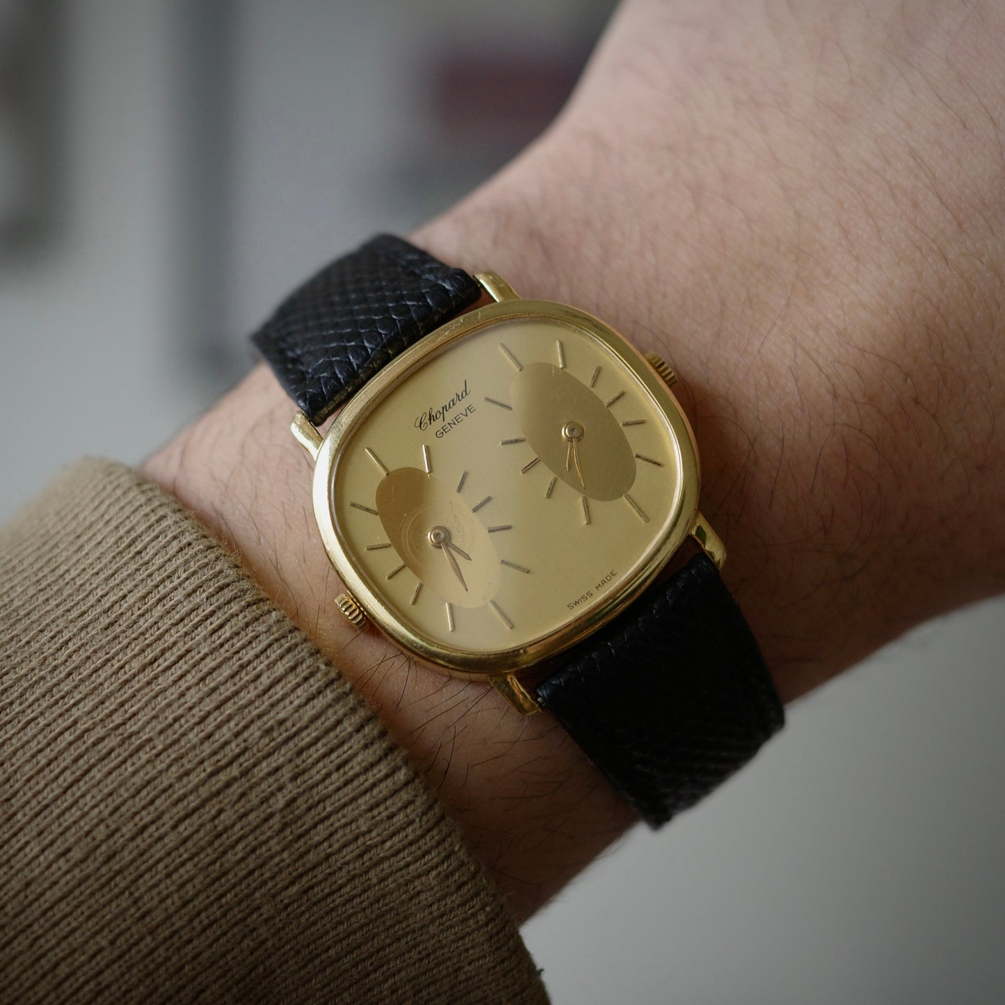 18K Chopard Dual Timezone Watch