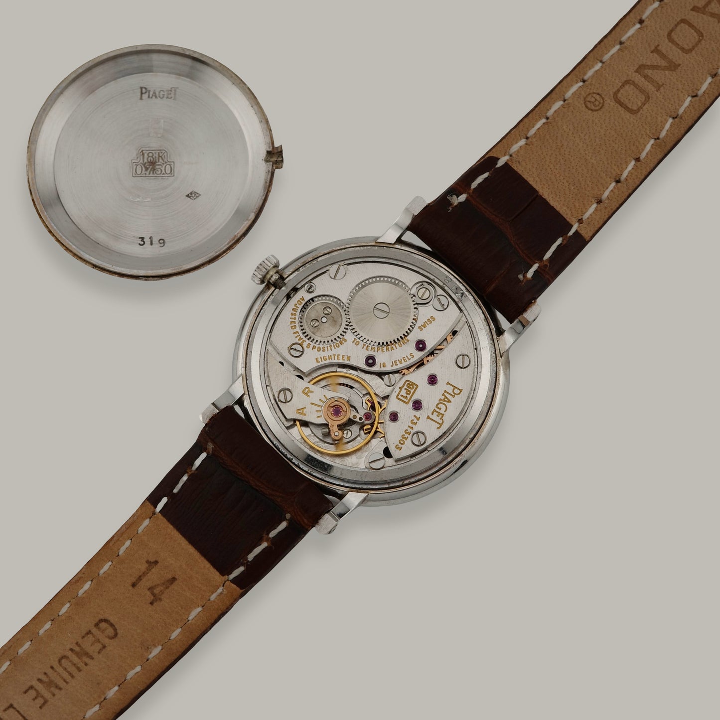 18K Piaget Falcon's Eye/Hawk Eye 9015 Watch