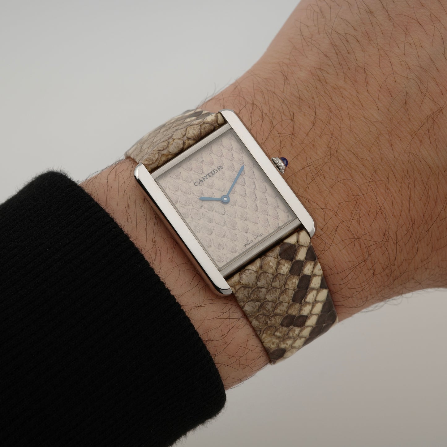 Cartier Tank Solo Large Python Snake Watch