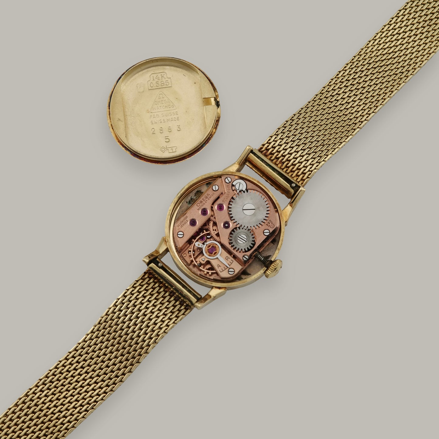 14K Omega Ladies Bracelet Watch
