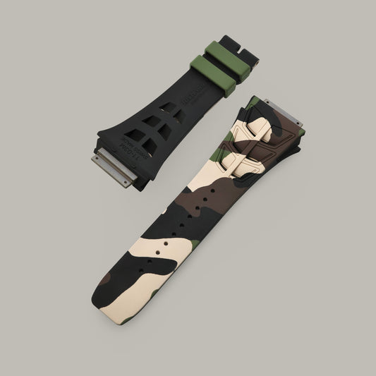 Richard Mille 11-03M 19mm Camouflage Rubber Strap
