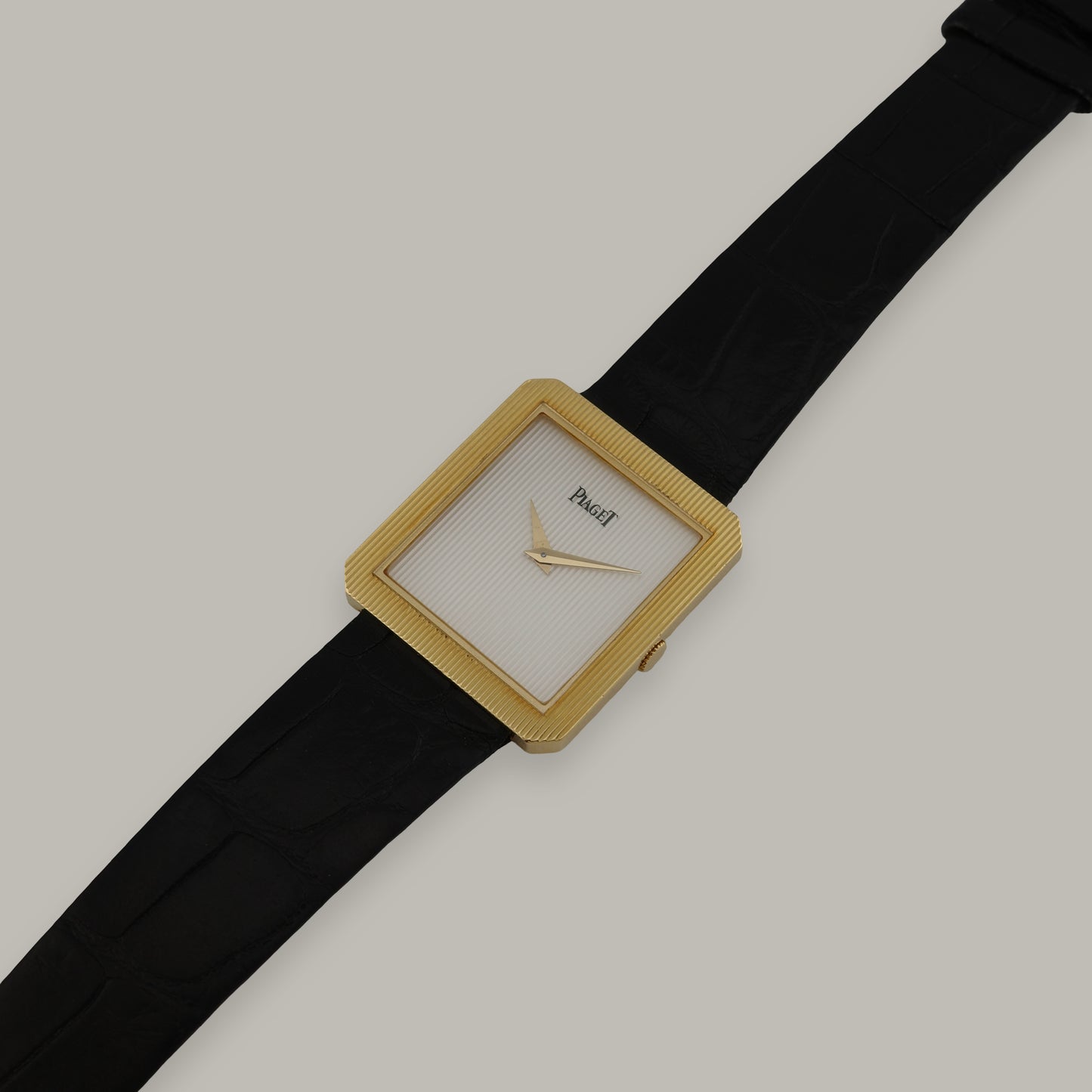 18K Piaget Protocole Mother of Pearl Tapestry Dial Watch