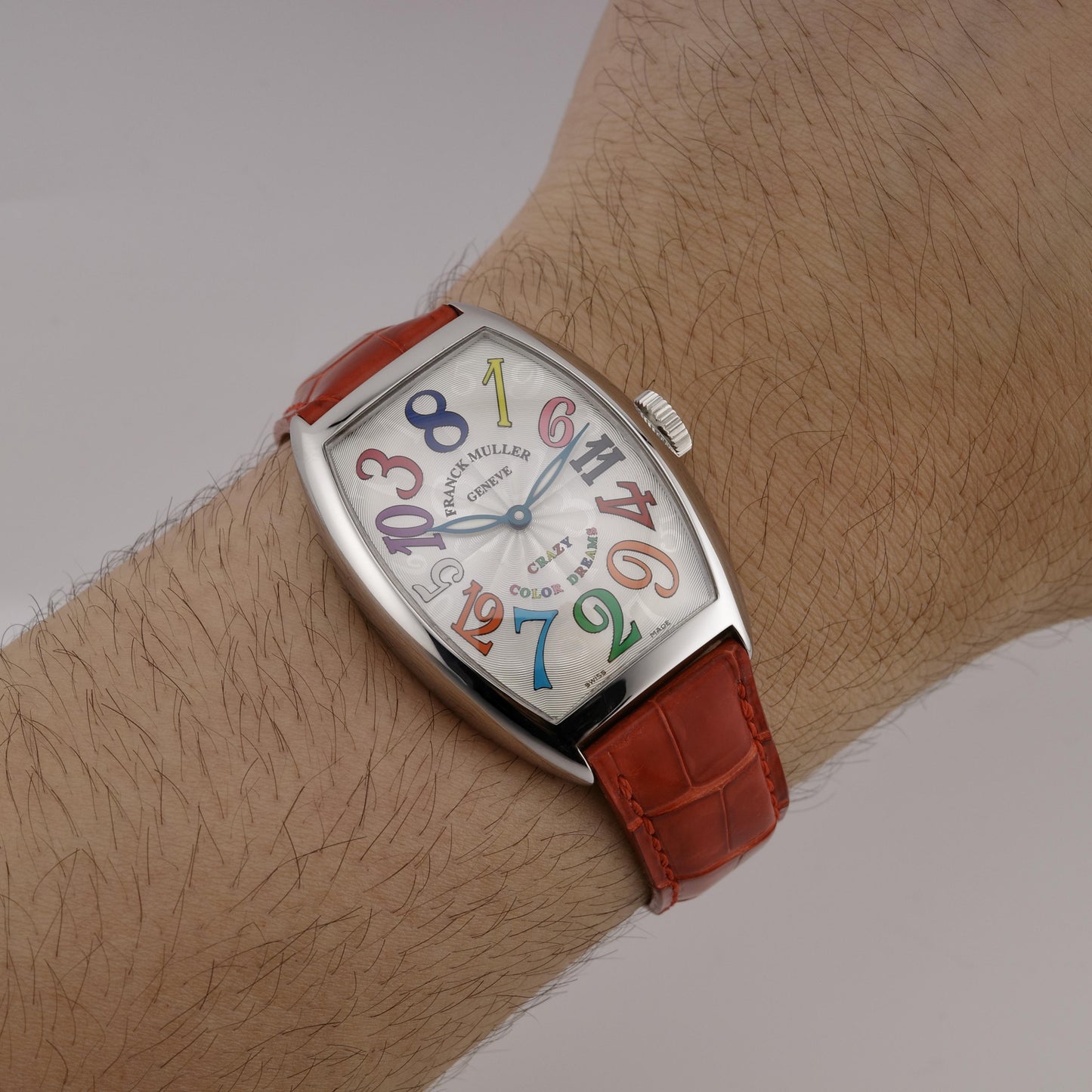 Stainless Steel Franck Muller Cintrée Curvex Crazy Hours Color Dreams 5850 Watch