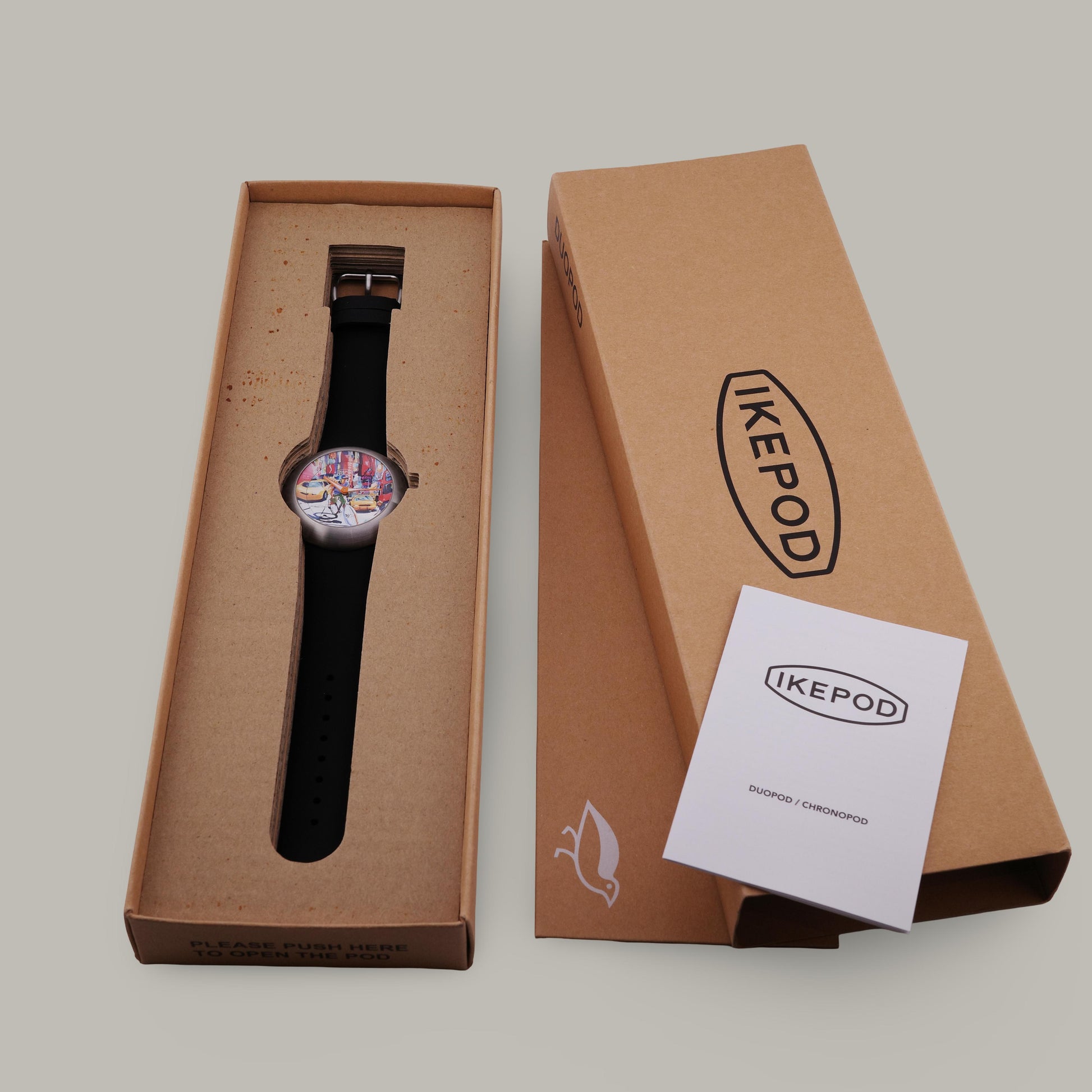 Stainless Steel Ikepod Duopod DTC3-SI-LB Tom Christopher Art Series Watch