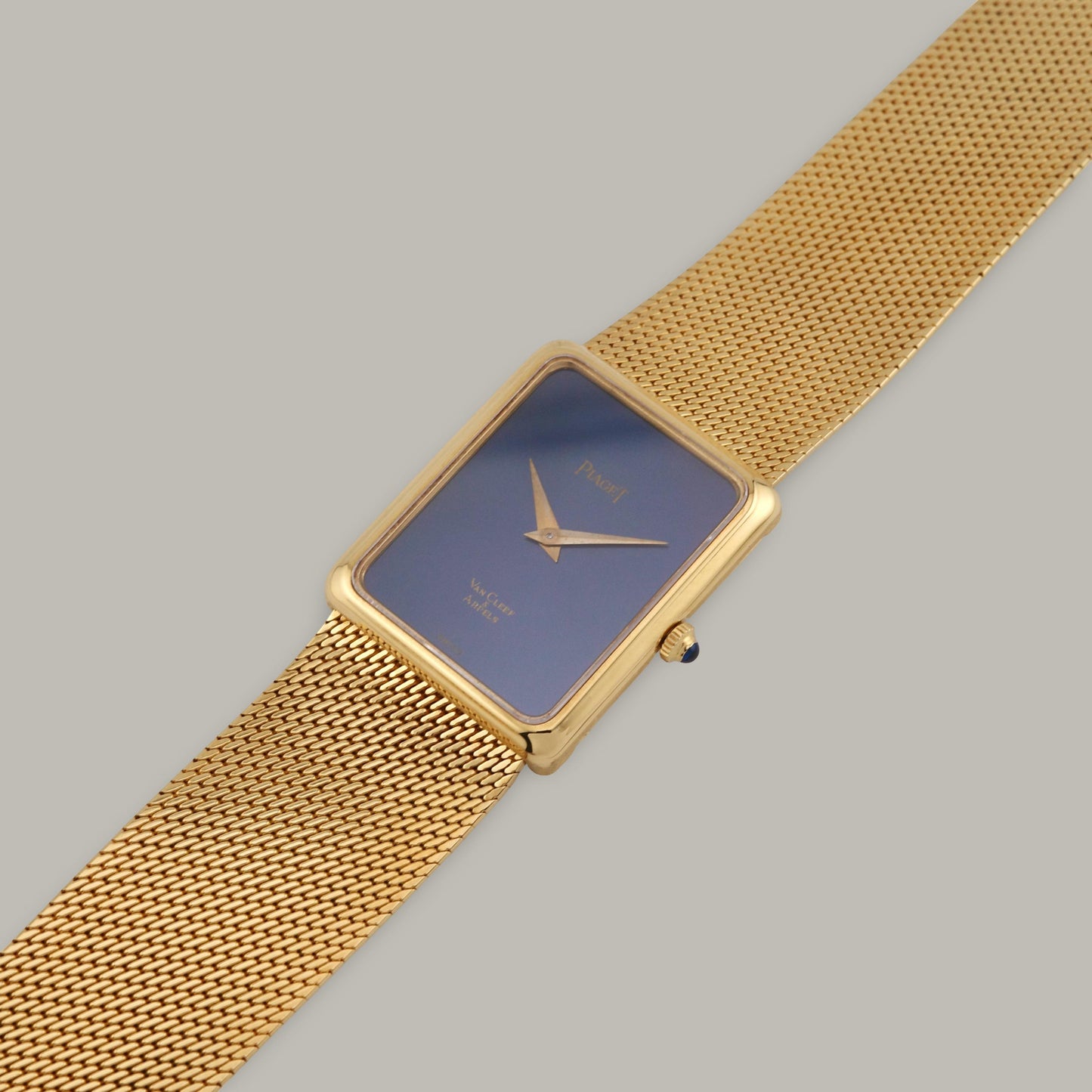 18K Piaget 9297K11 Retailed by Van Cleef & Arpels Blue Dial Watch