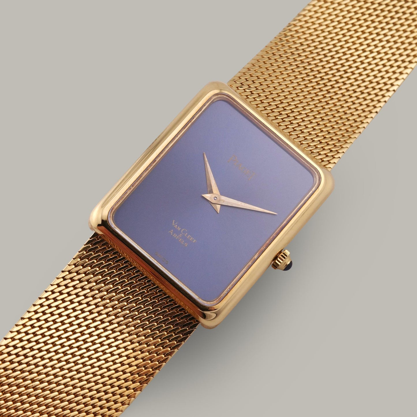 18K Piaget 9297K11 Retailed by Van Cleef & Arpels Blue Dial Watch