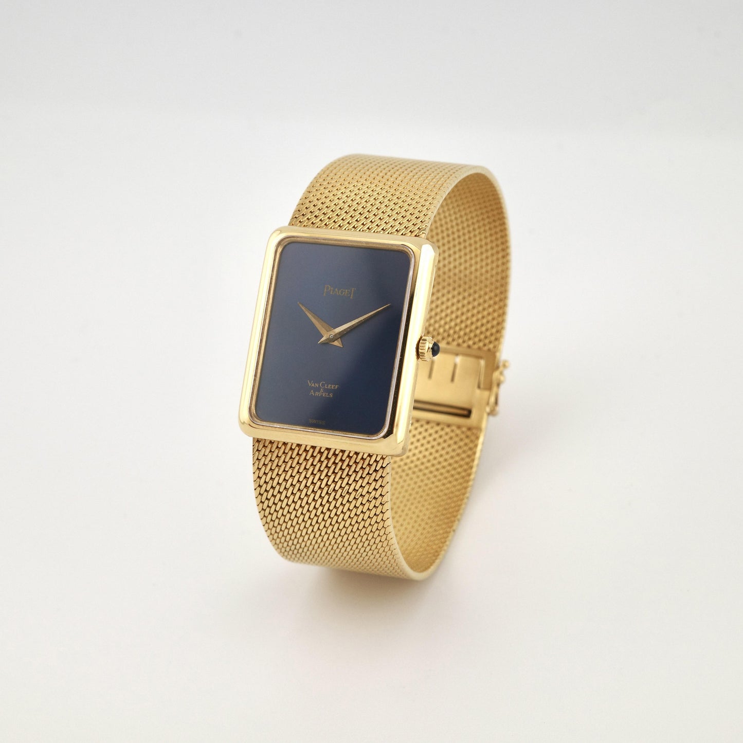18K Piaget 9297K11 Retailed by Van Cleef & Arpels Blue Dial Watch