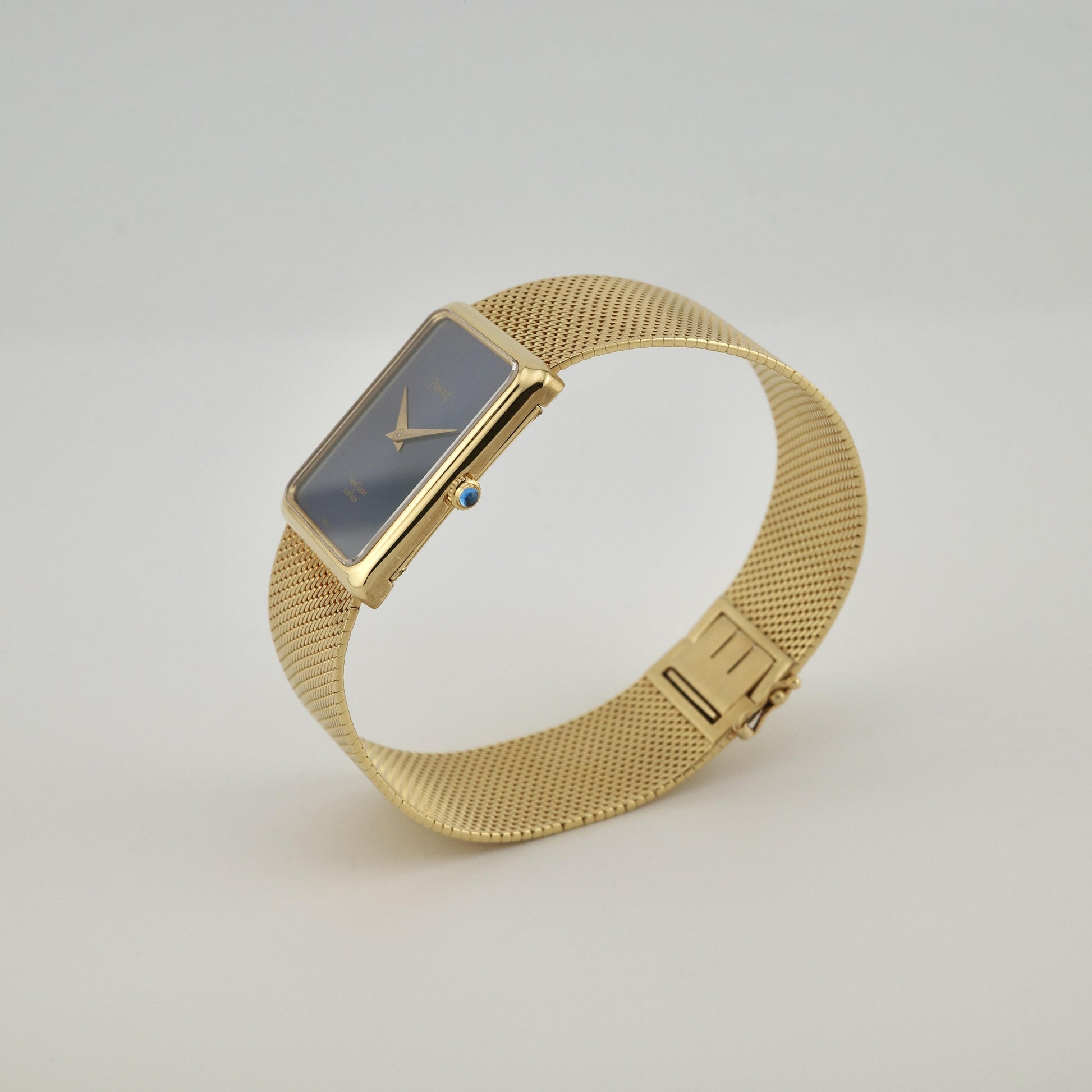 18K Piaget 9297K11 Retailed by Van Cleef & Arpels Blue Dial Watch