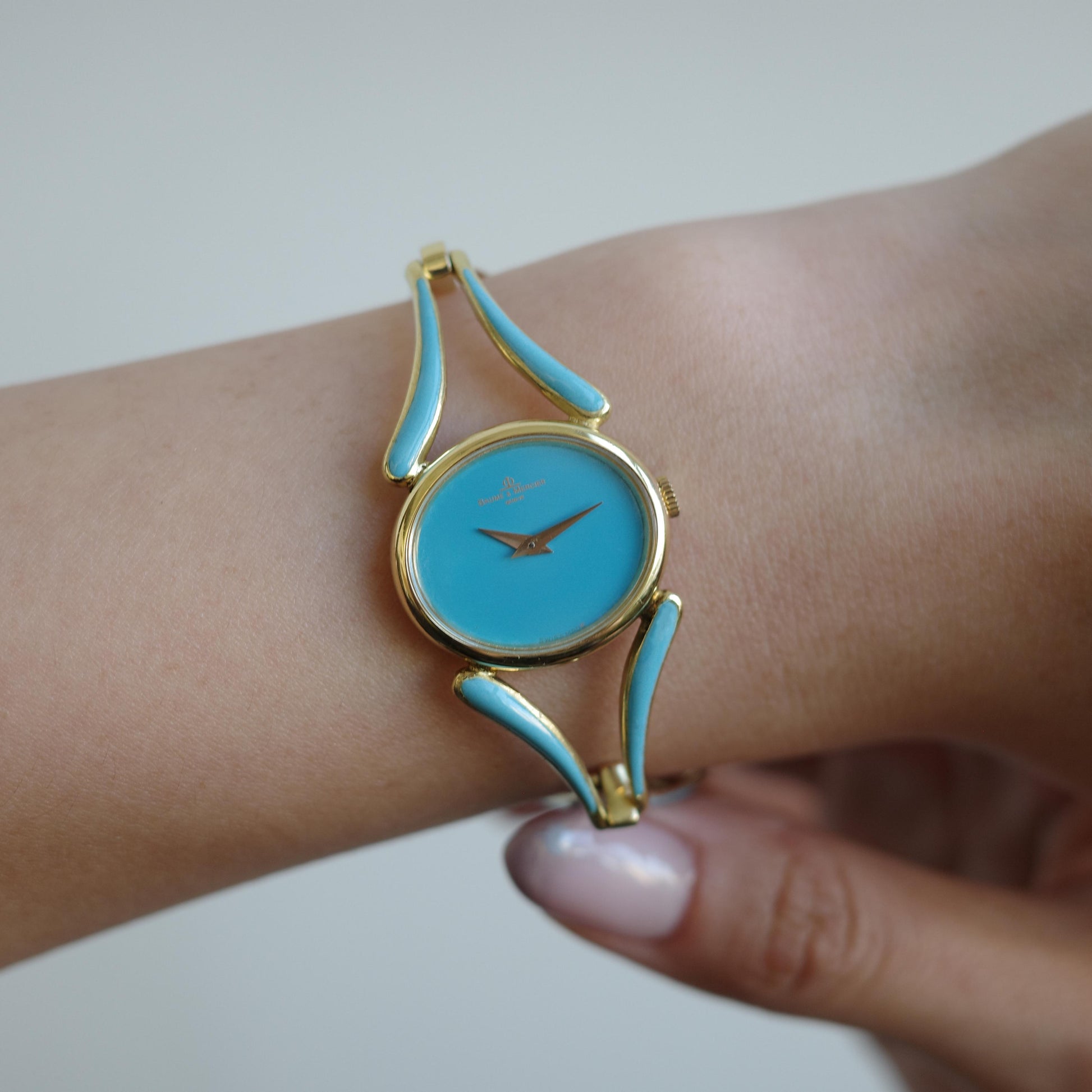 18K Baume & Mercier 38244T2 Turquoise Enamel Watch