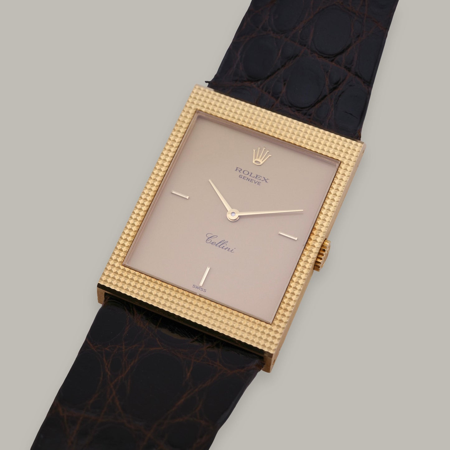 1996 18K Rolex Cellini 4127 Hobnail Full Set Watch
