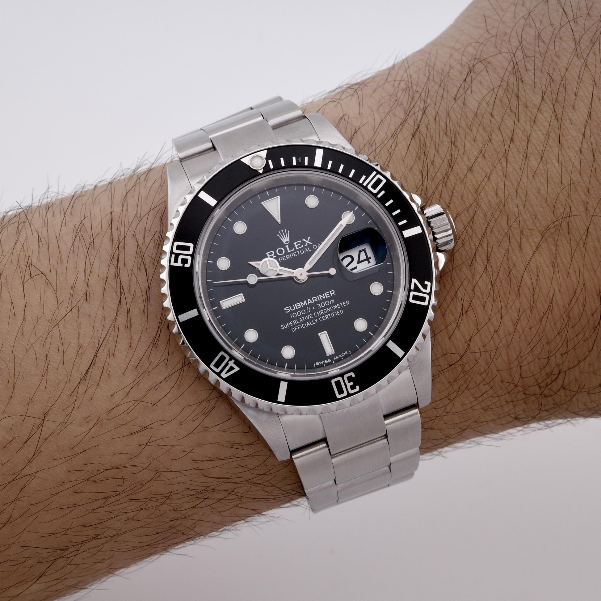 2006 Stainless Steel Rolex Submariner Date 16610T Watch