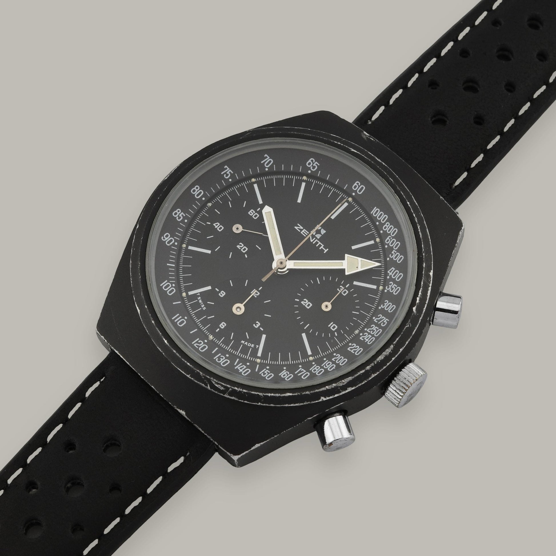 1970s Protoype PVD Stainless Steel Zenith Shadow Watch