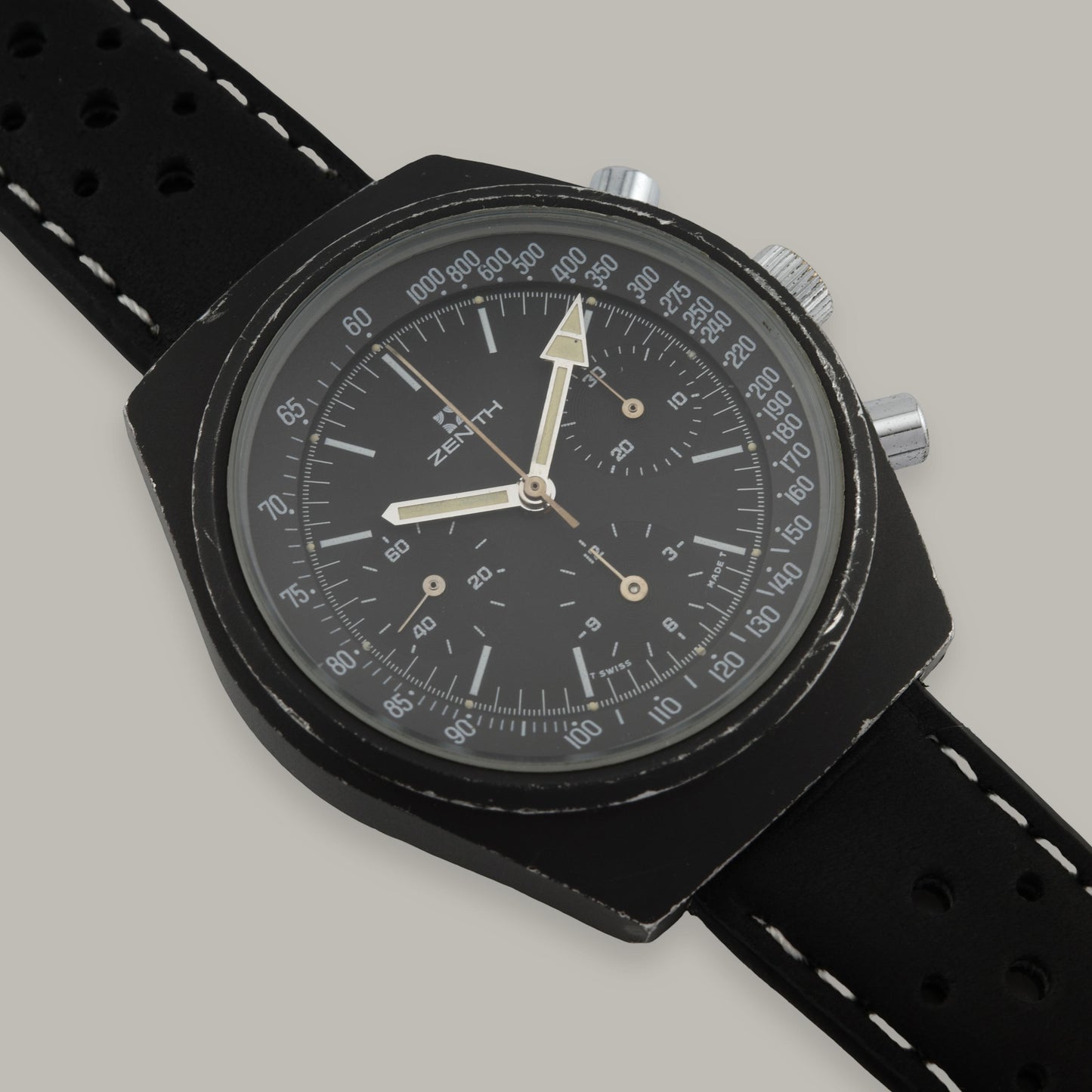 1970s Protoype PVD Stainless Steel Zenith Shadow Watch