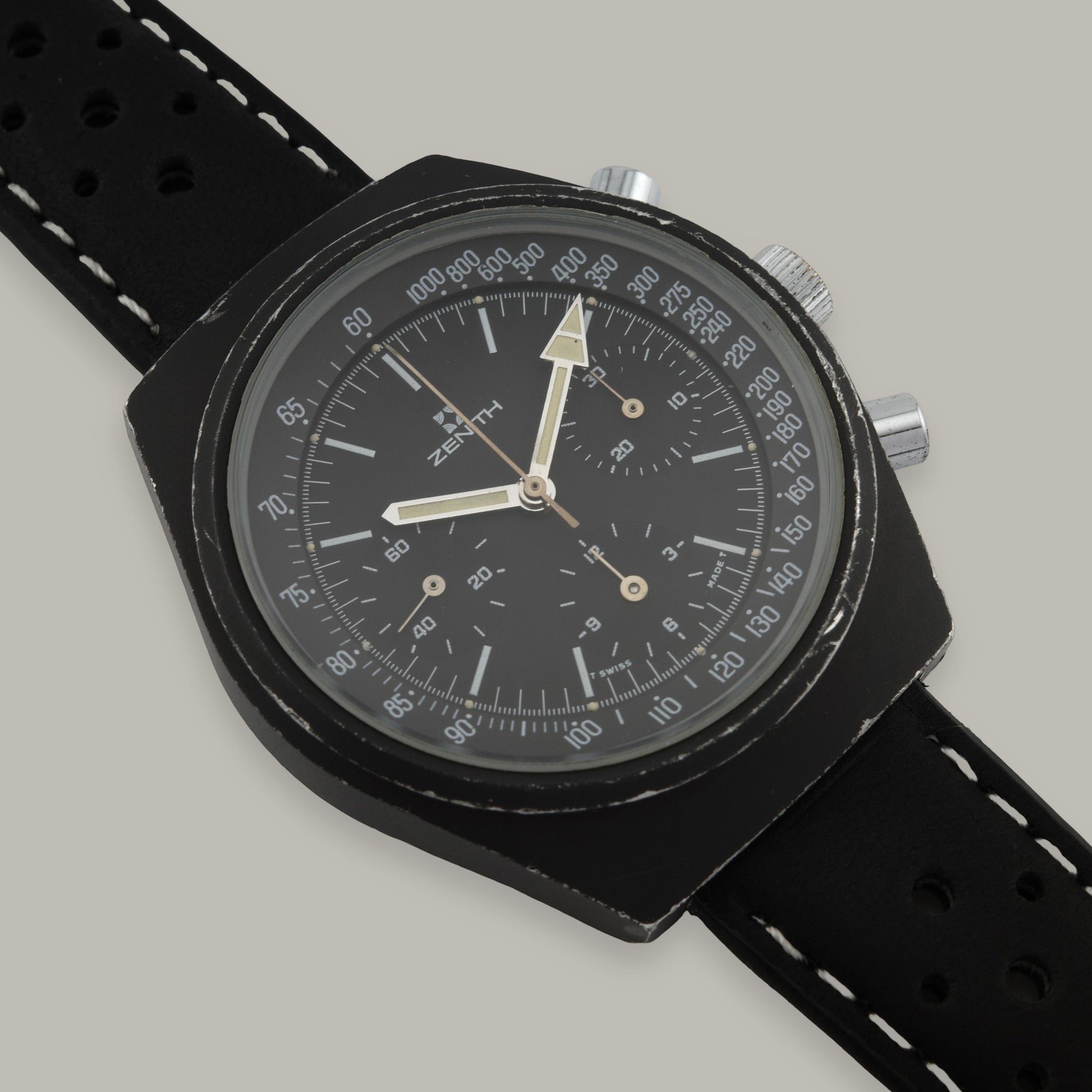1970s Protoype PVD Stainless Steel Zenith Shadow Watch