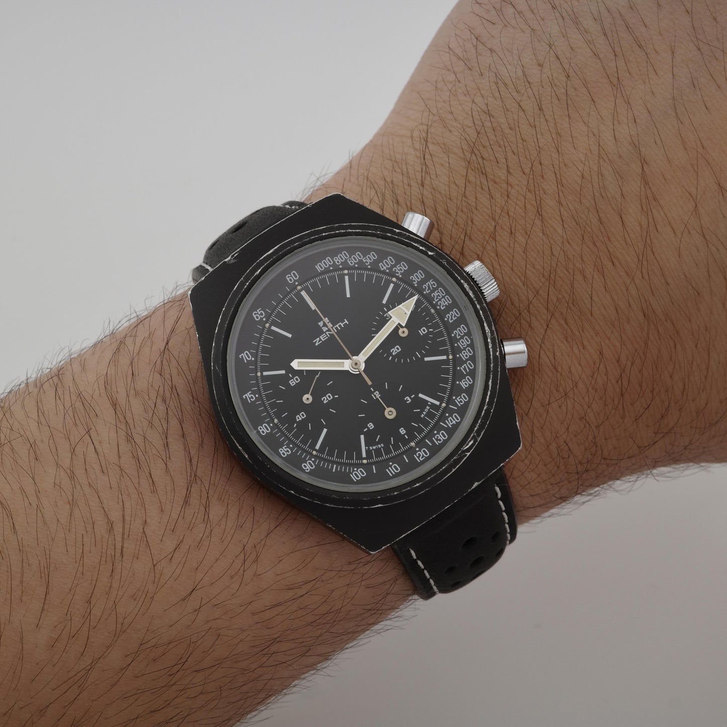 1970s Protoype PVD Stainless Steel Zenith Shadow Watch
