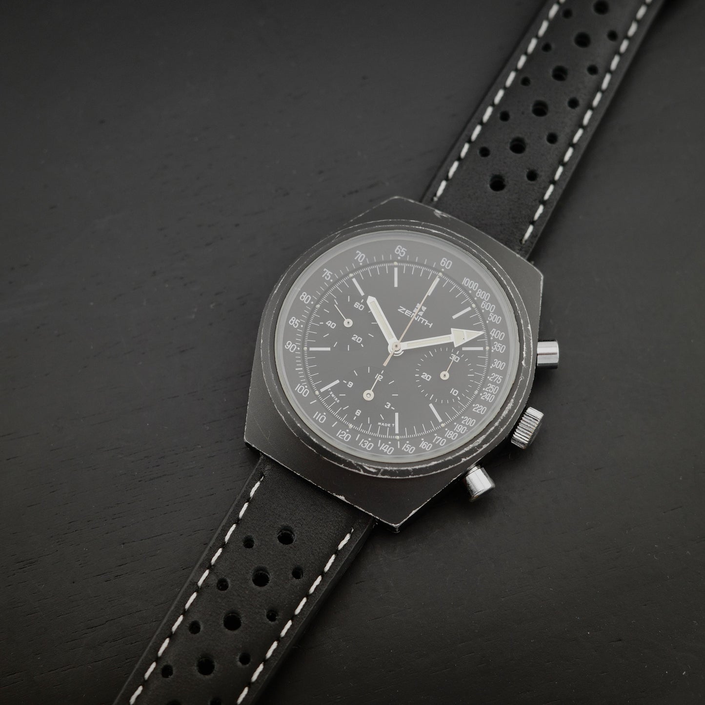 1970s Protoype PVD Stainless Steel Zenith Shadow Watch