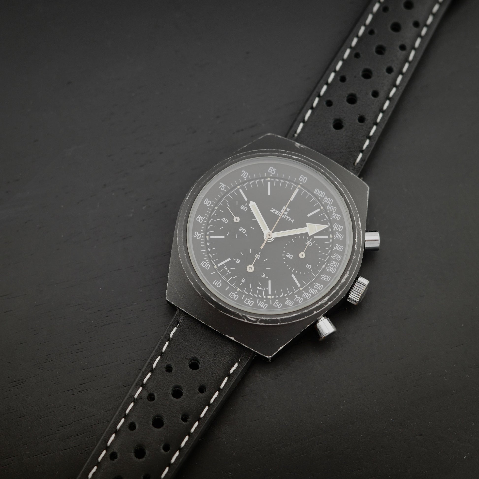 1970s Protoype PVD Stainless Steel Zenith Shadow Watch