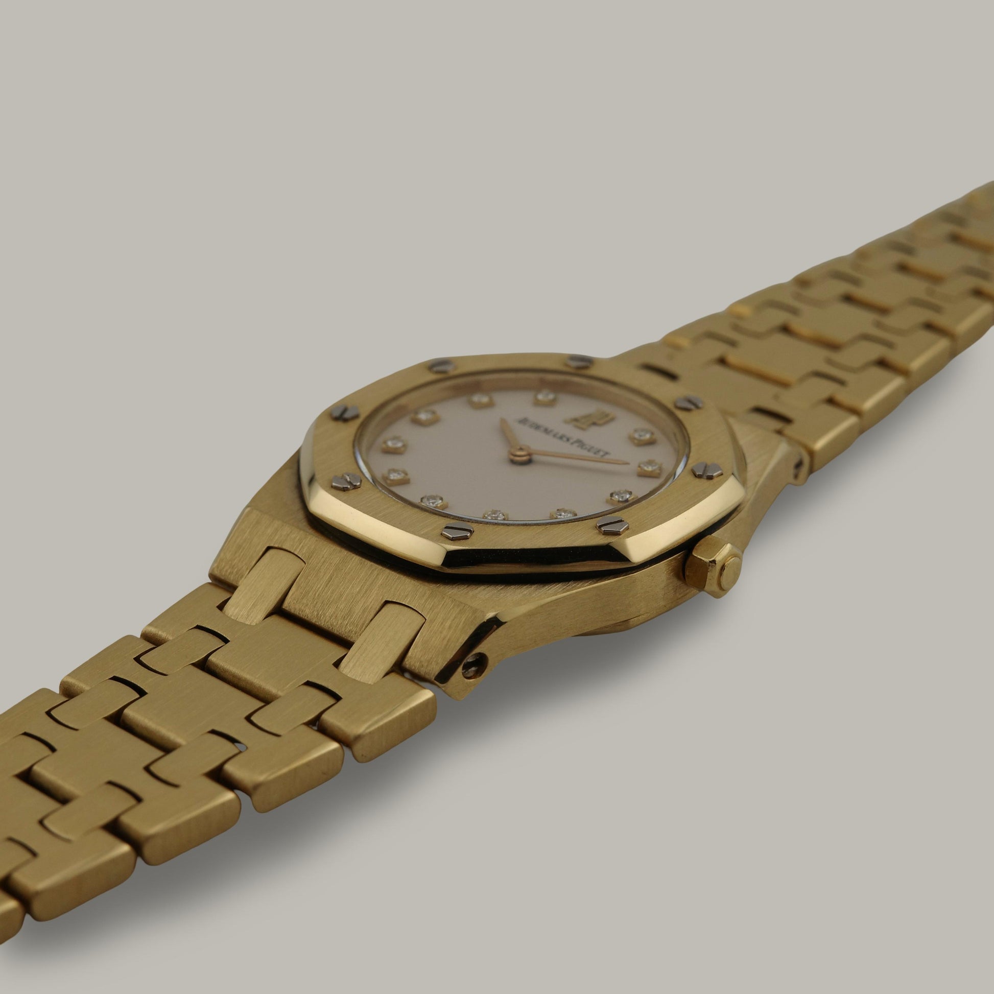 18K Audemars Piguet Mini Royal Oak 6007BA Diamond Dial Watch