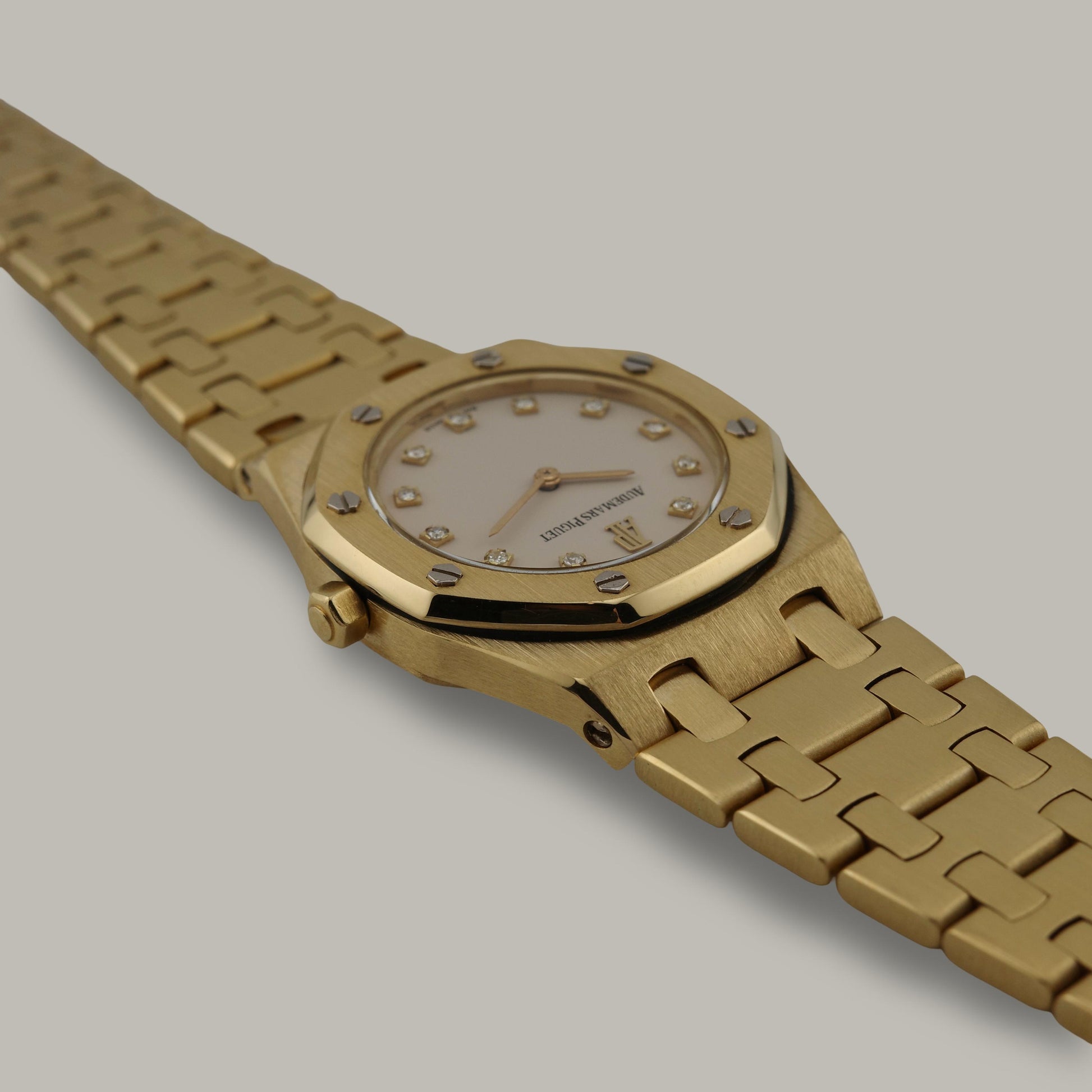 18K Audemars Piguet Mini Royal Oak 6007BA Diamond Dial Watch
