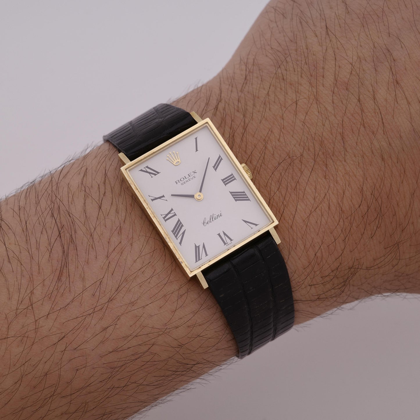 1972 14K Rolex Cellini 3834 Tank Watch