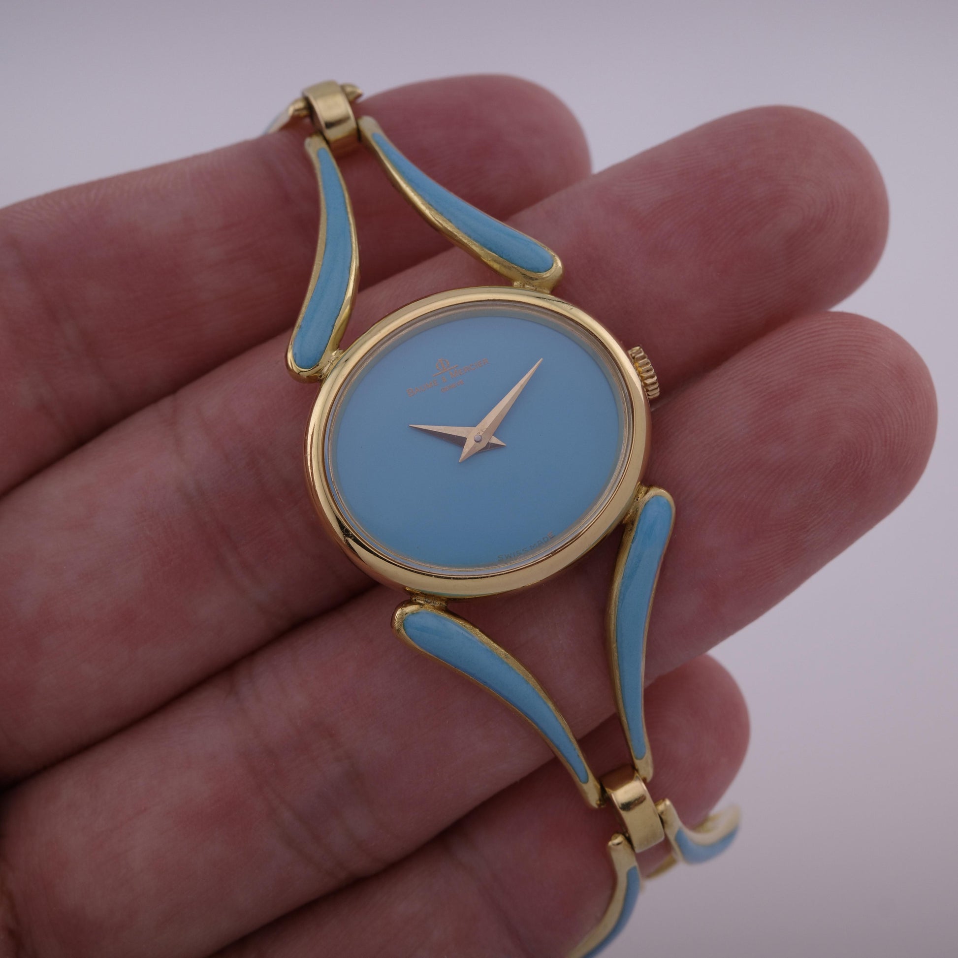 18K Baume & Mercier 38244T2 Turquoise Enamel Watch