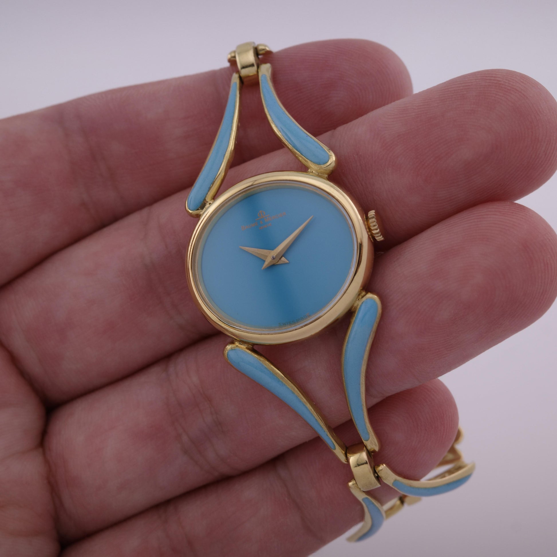 18K Baume & Mercier 38244T2 Turquoise Enamel Watch