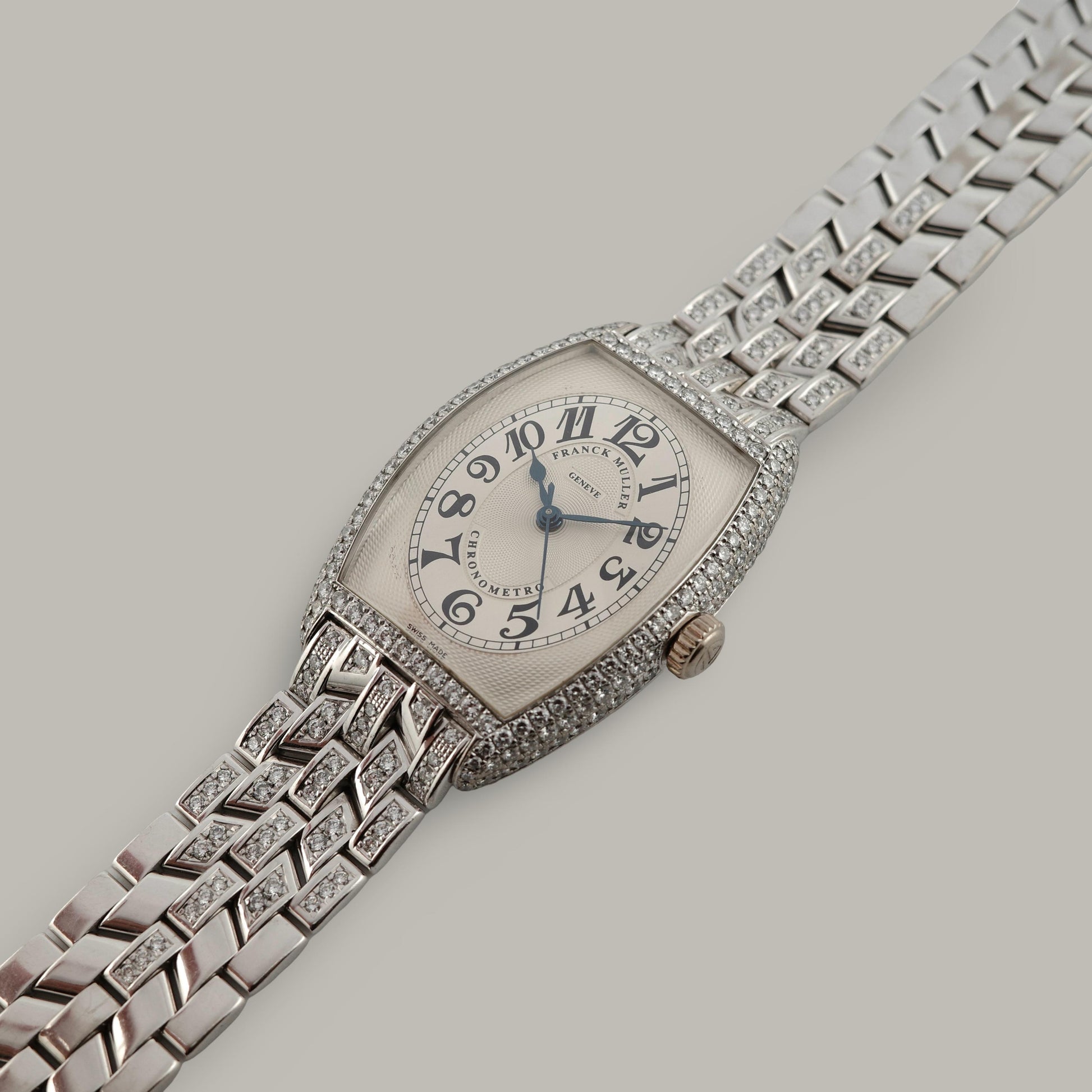 18K Franck Muller Cintrée Curvex Chronometro 2852 Diamond Watch