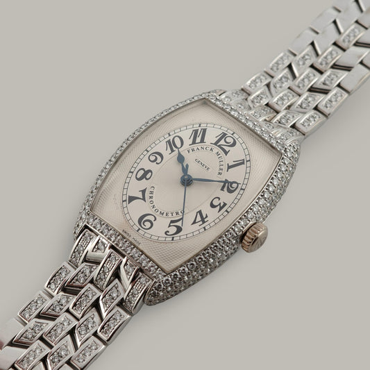 18K Franck Muller Cintrée Curvex Chronometro 2852 Diamond Watch
