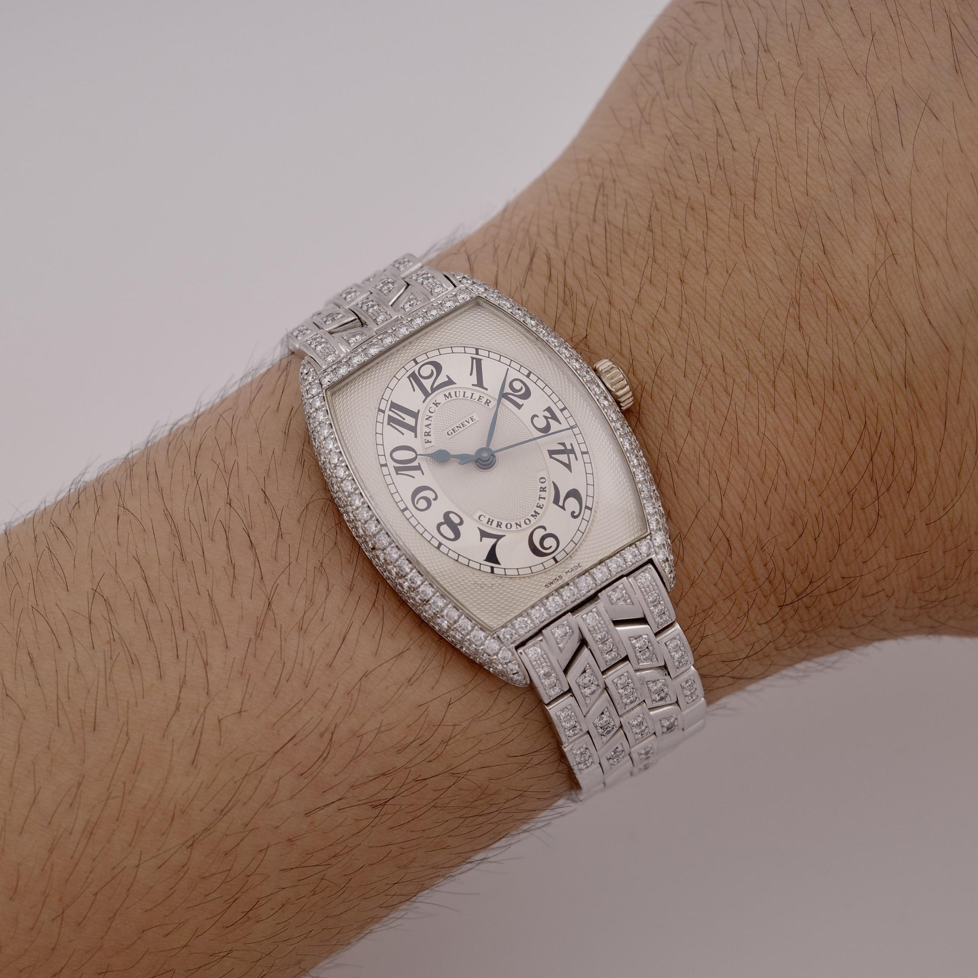 18K Franck Muller Cintrée Curvex Chronometro 2852 Diamond Watch