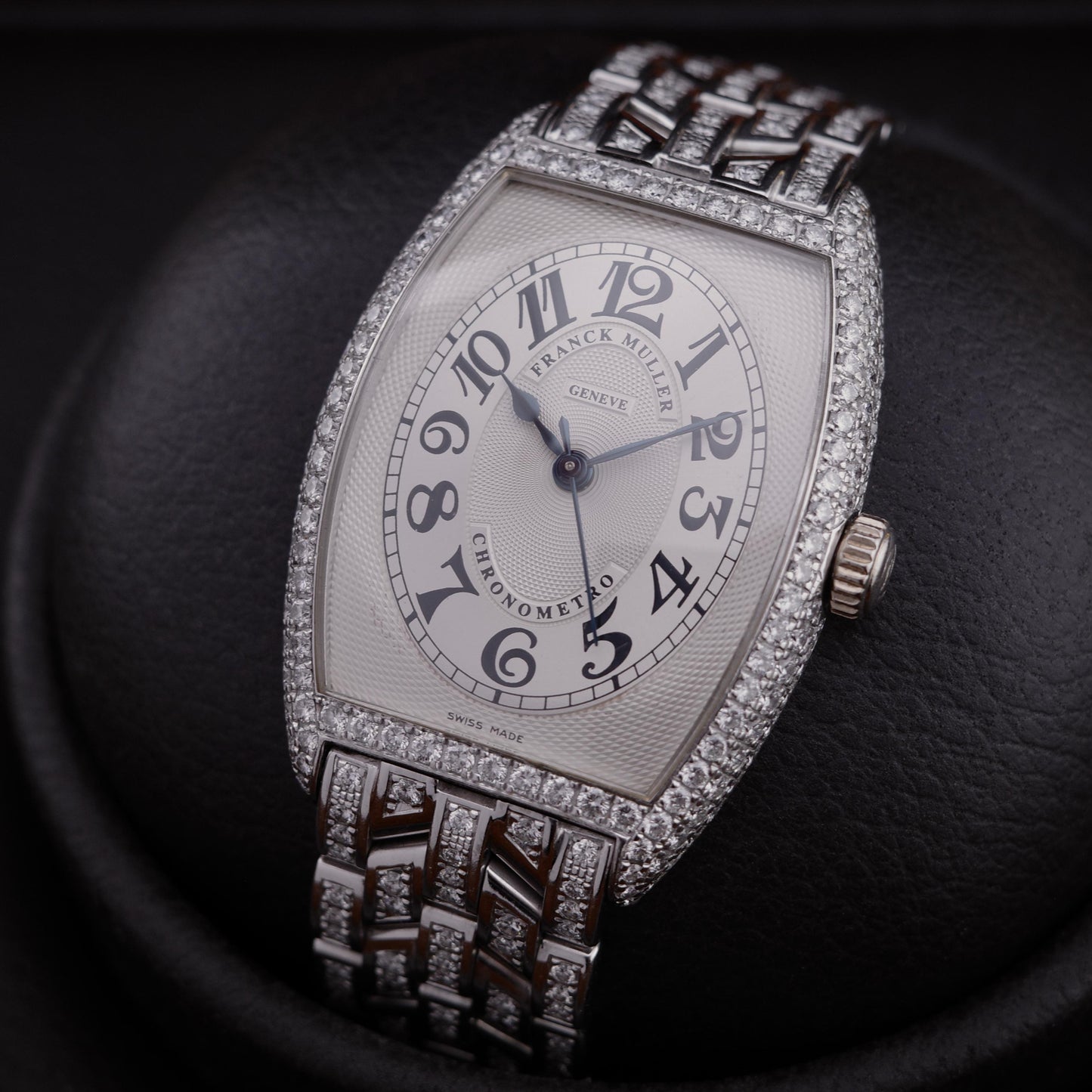 18K Franck Muller Cintrée Curvex Chronometro 2852 Diamond Watch