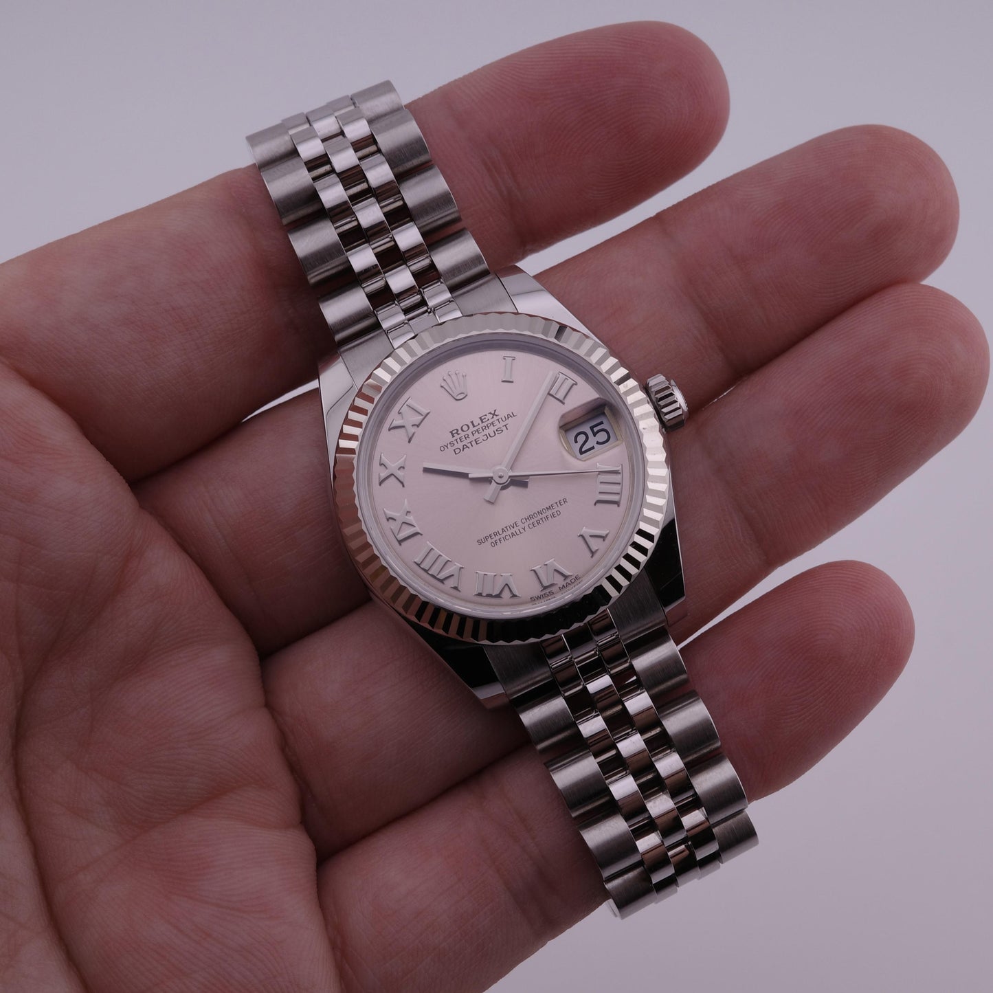 2019 Stainless Steel Rolex Datejust 31 178274 Pink Roman Watch