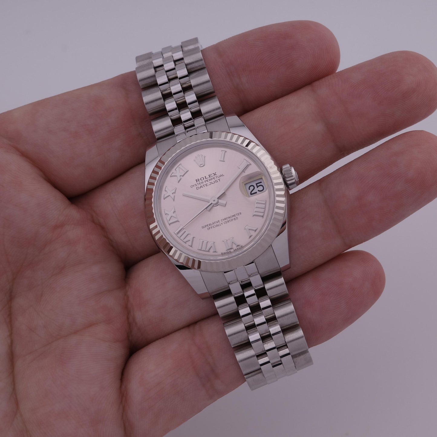 2019 Stainless Steel Rolex Datejust 31 178274 Pink Roman Watch